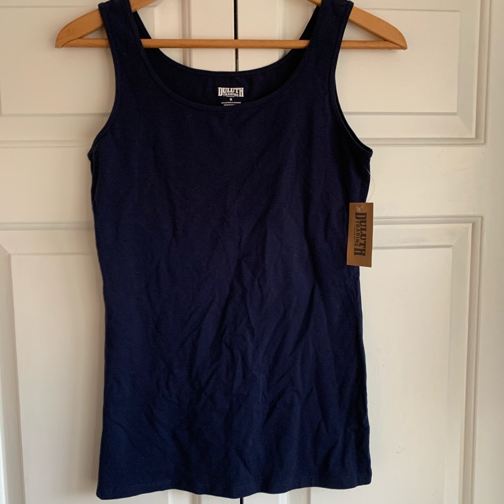 Navy Tank Top Duluth Trading Co. NWT Workout